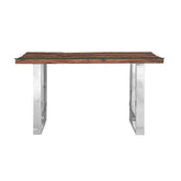 Noir Railway Sleeper Wood Console Table - Pendle Village Furniture
